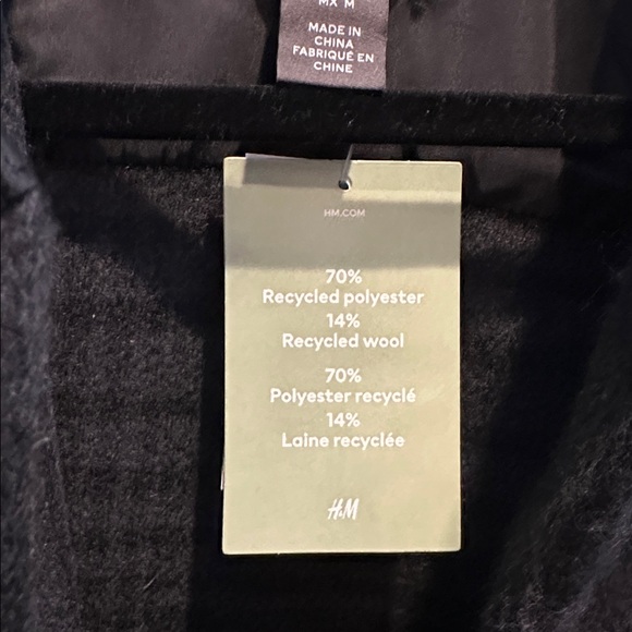 H&M Black Ribbed Button-Up Shacket - Picture 4 of 7